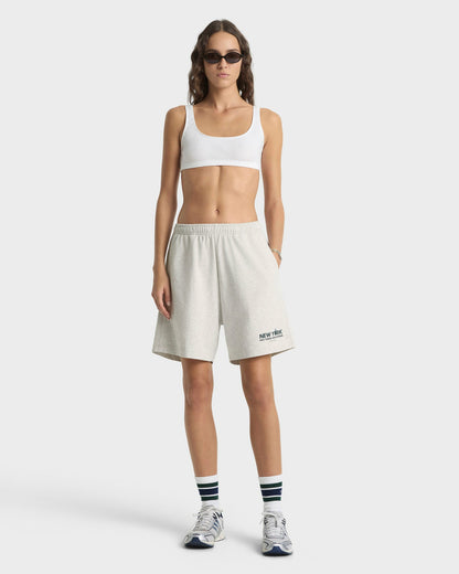 Sporty & Rich Pro Gym Short - Heather Gray/Forest