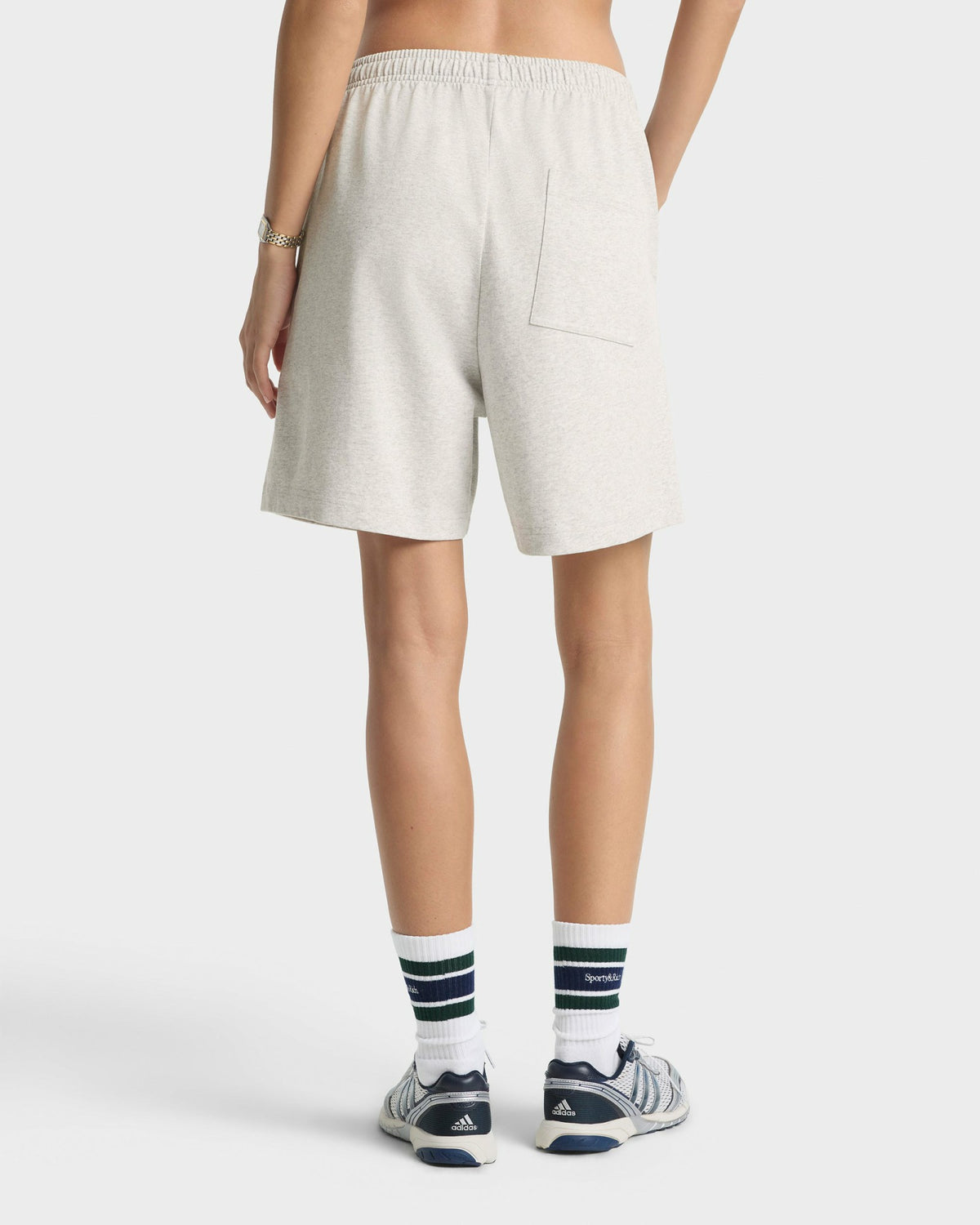 Sporty & Rich Pro Gym Short - Heather Gray/Forest