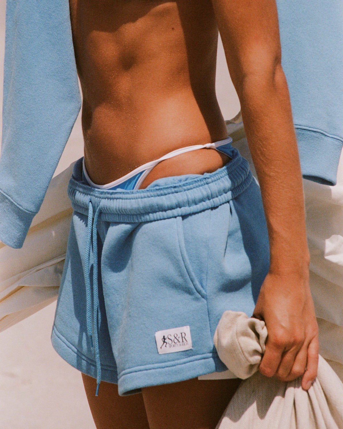 Sporty & Rich SR Runner Soft Disco Short - Juniper/Navy