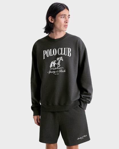 Sporty & Rich Stallion Gym Short - Faded Black