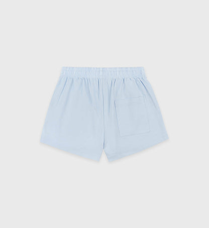 Sporty & Rich Wellness Club Flocked Disco Short - Ciel/Navy