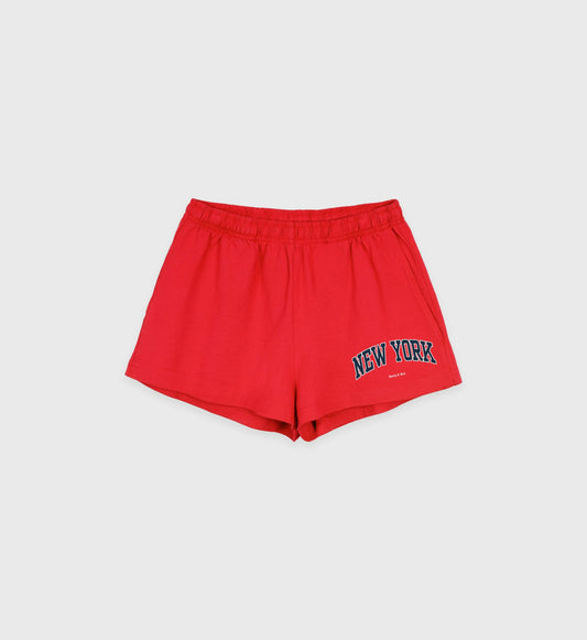 Sporty & Rich New York Ivy Disco Short - Ruby/Navy