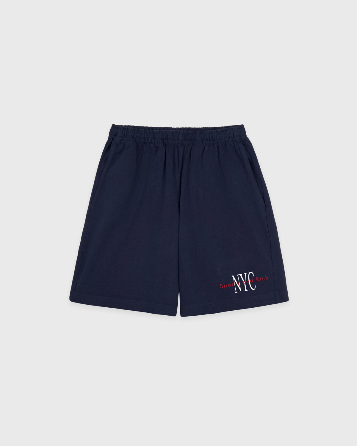 Sporty & Rich NY Minute Gym Short - Navy/White
