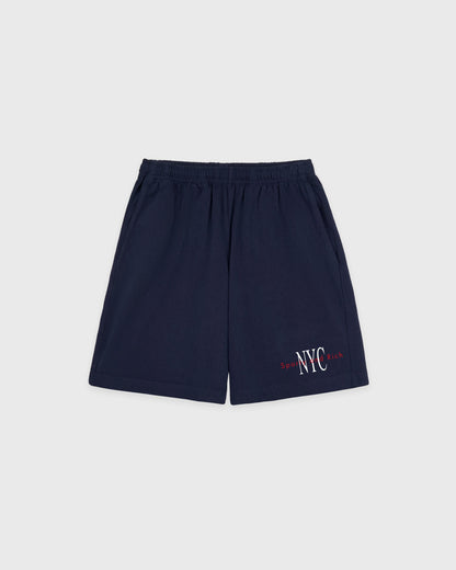 Sporty & Rich NY Minute Gym Short - Navy/White