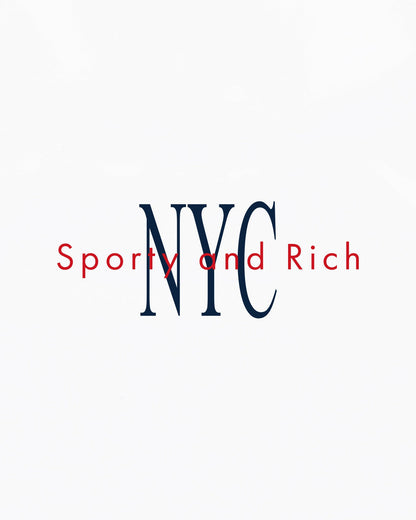 Sporty & Rich NY Minute Gym Short - White/Navy