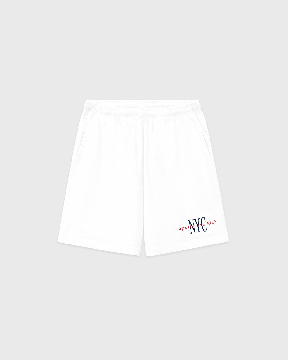 Sporty & Rich NY Minute Gym Short - White/Navy