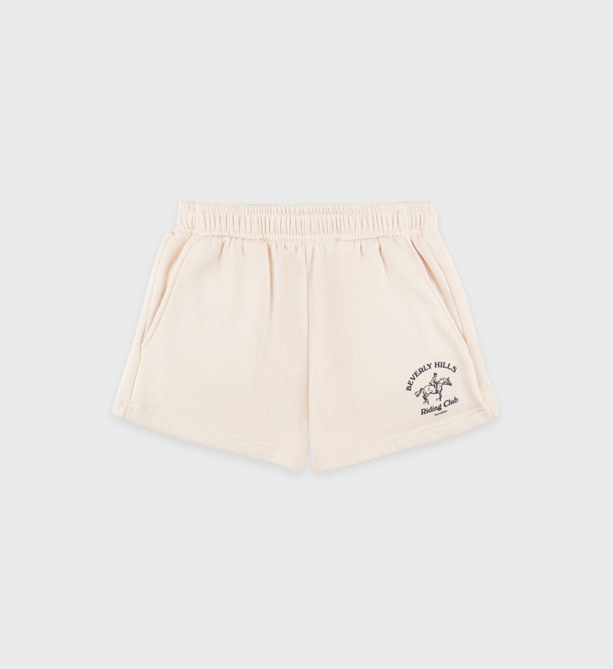 Sporty & Rich Beverly Hills Riding Club Soft Disco Short - Cream/Navy