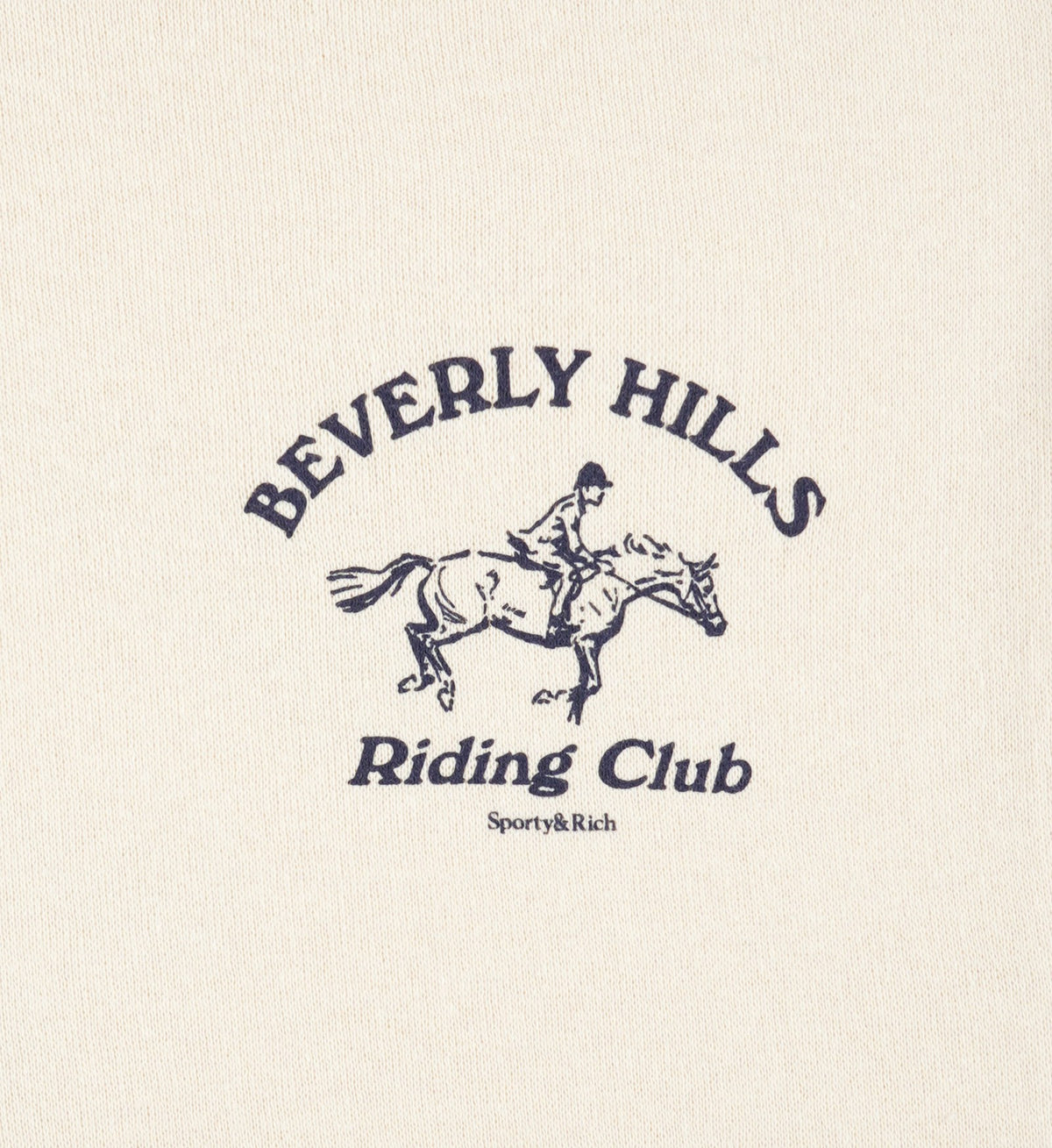 Sporty & Rich Beverly Hills Riding Club Soft Disco Short - Cream/Navy