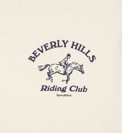 Sporty & Rich Beverly Hills Riding Club Soft Disco Short - Cream/Navy