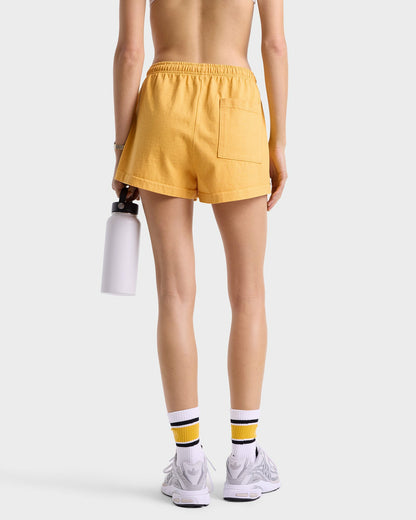 Sporty & Rich California Emblem Disco Short - Faded Gold
