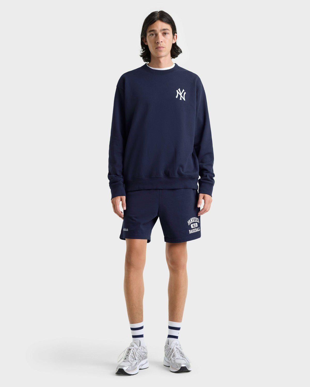 Sporty & Rich Yankees Ivy Gym Short - Navy/White