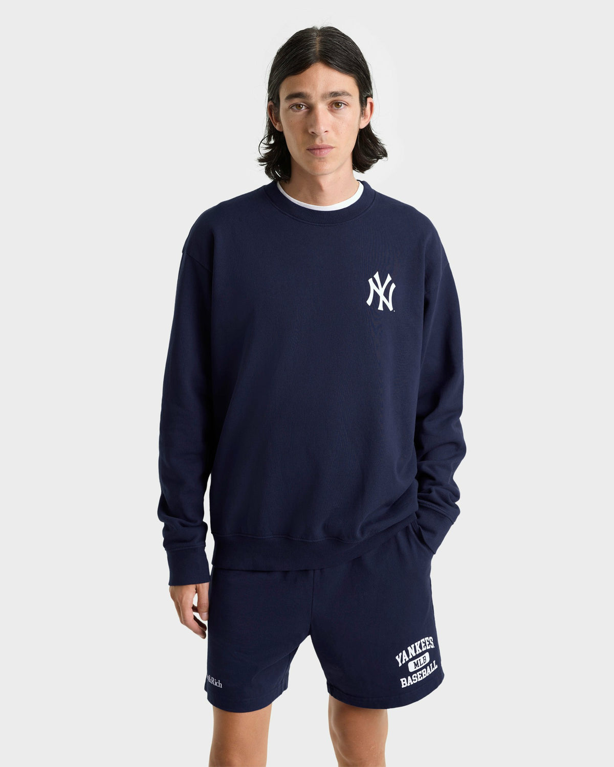 Sporty & Rich Yankees Ivy Gym Short - Navy/White