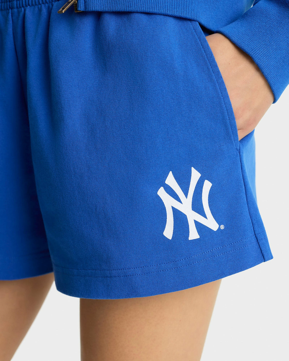 Sporty & Rich Yankees Serif Disco Short - Team Blue/White