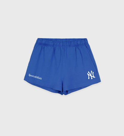 Sporty & Rich Yankees Serif Disco Short - Team Blue/White