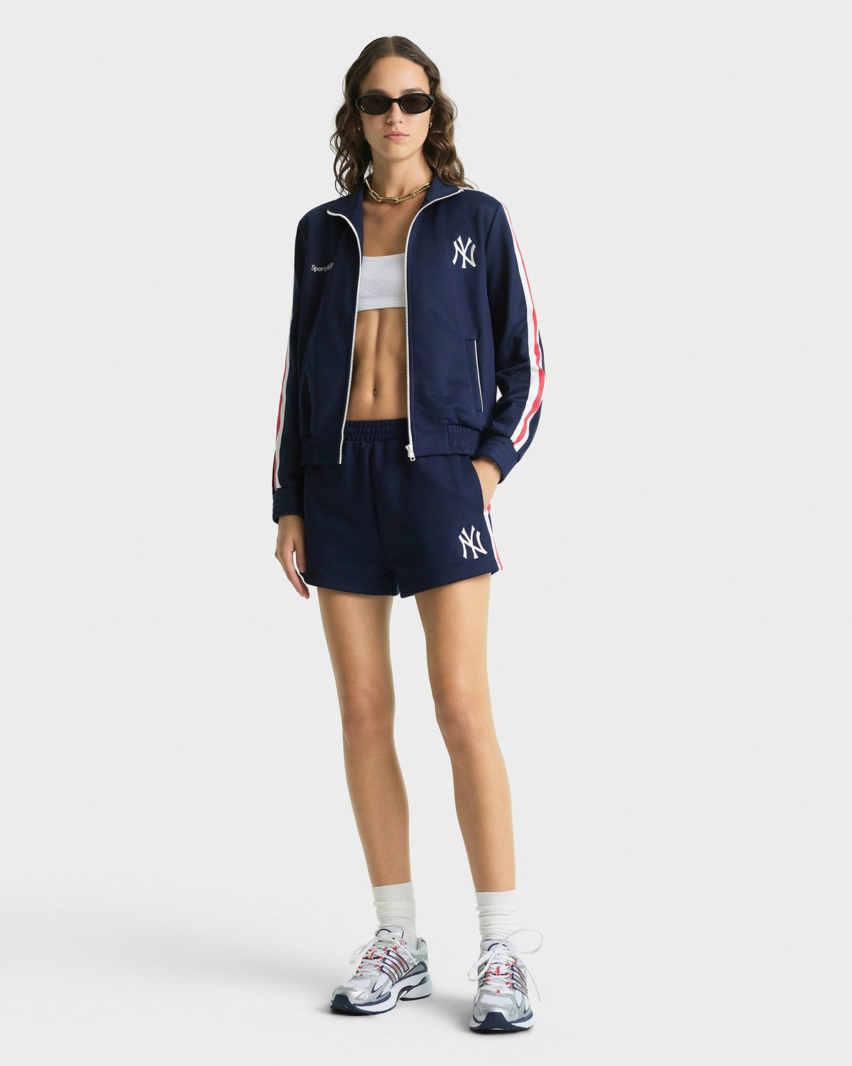 Sporty & Rich Yankees Serif Roller Short - Navy/White/Red