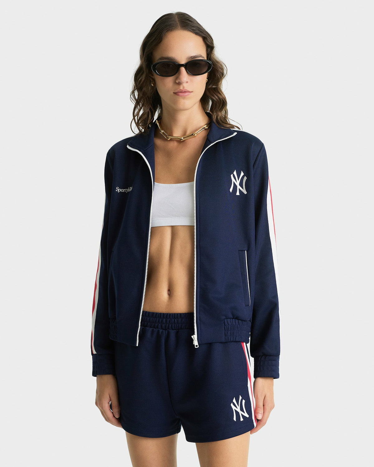 Sporty & Rich Yankees Serif Roller Short - Navy/White/Red