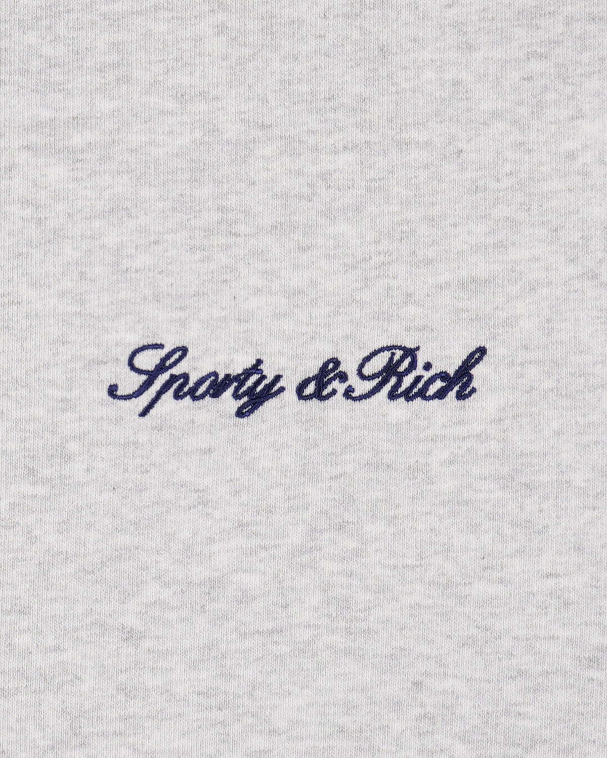 Sporty & Rich Syracuse Embroidered Disco short - Heather Gray/Navy
