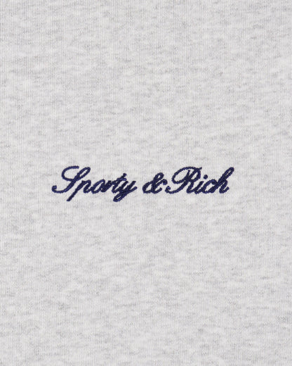 Sporty & Rich Syracuse Embroidered Disco short - Heather Gray/Navy