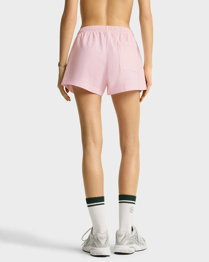 Sporty & Rich Syracuse Embroidered Disco short - Pink Dolphin/Navy