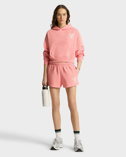 Sporty & Rich California Emblem Soft Disco Short - Carnation/White