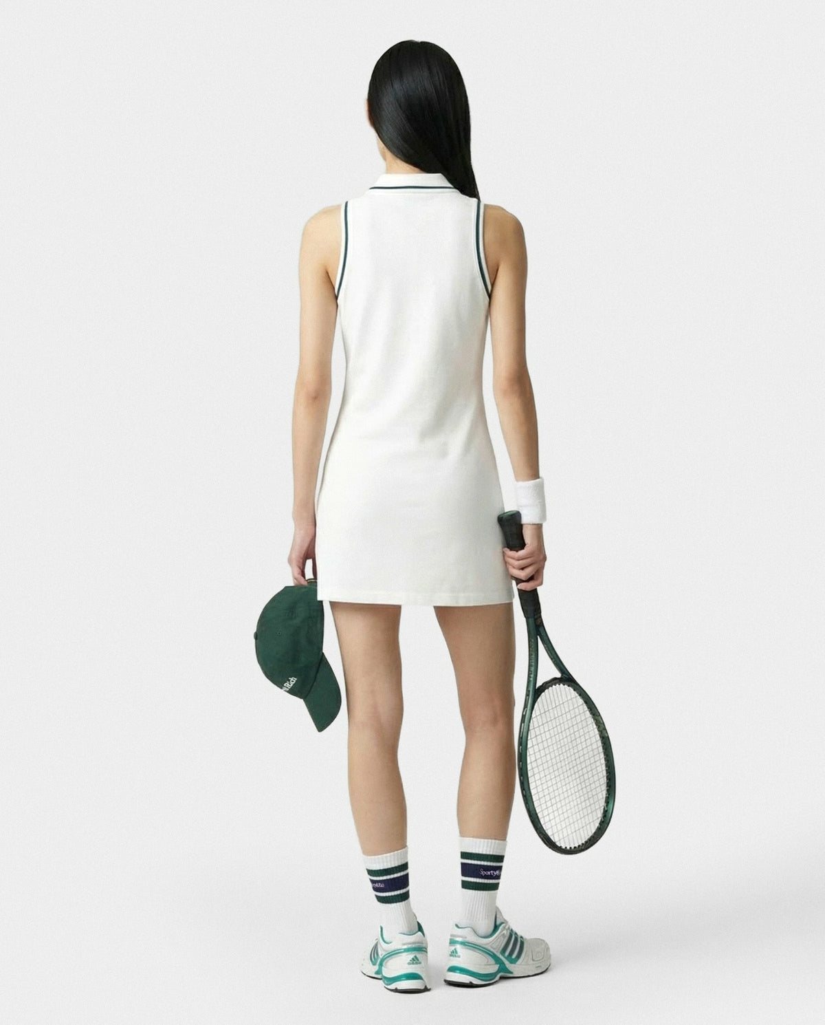 Sporty & Rich SRC Polo Dress - White/Forest