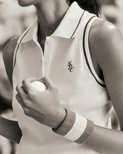 Sporty & Rich SRC Polo Dress - White/Forest