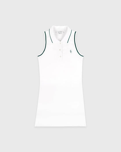 Sporty & Rich SRC Polo Dress - White/Forest