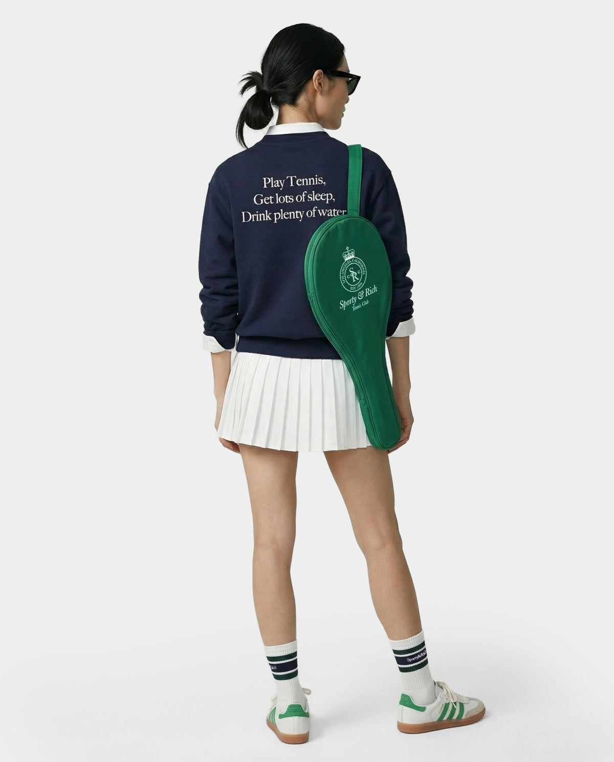 Sporty & Rich SRC Anae Skirt - White/Navy