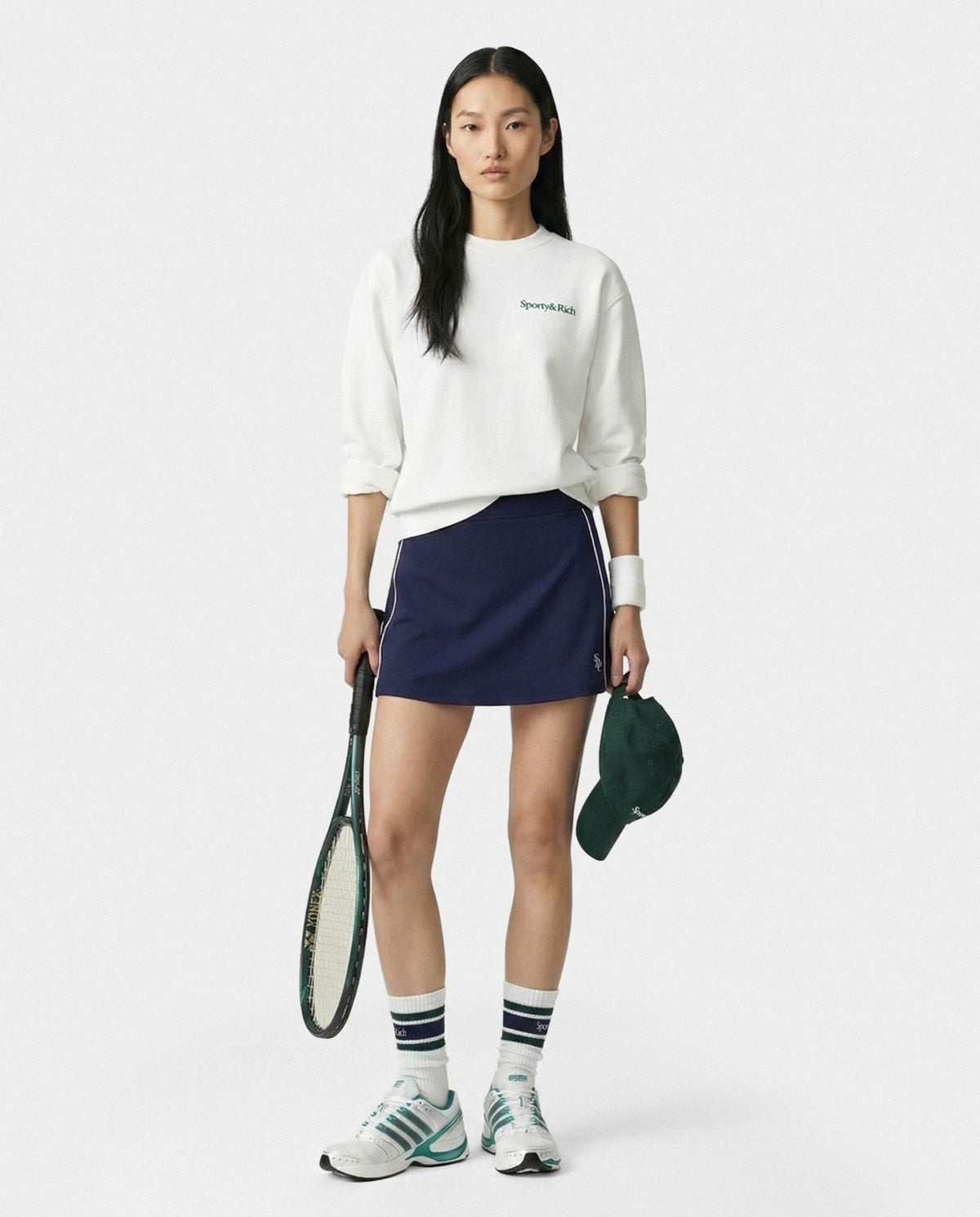 Sporty & Rich SRC Court Skirt - Navy/White