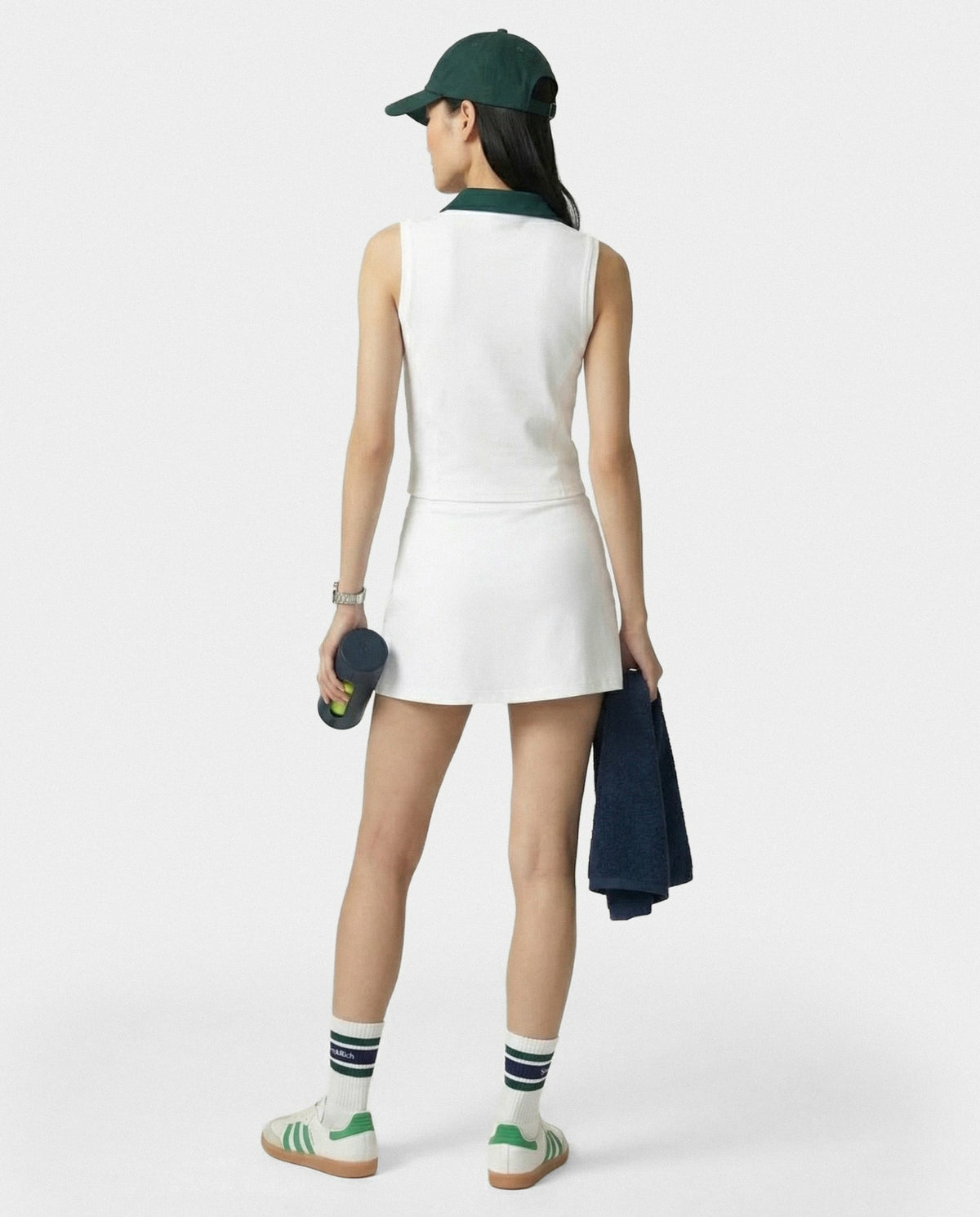 Sporty & Rich SRC Court Skirt - White/Forest