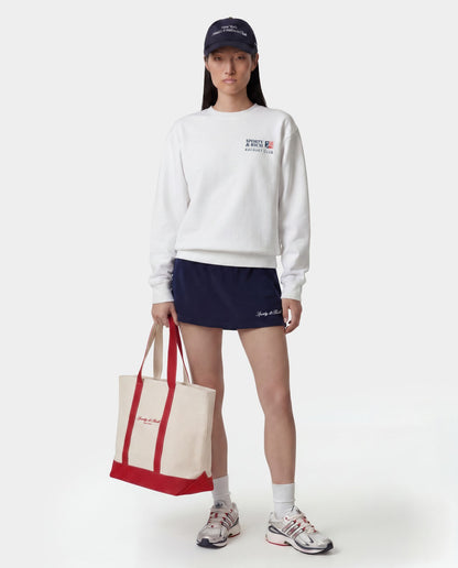 Sporty & Rich Signature Logo Terry Skirt - Dark Navy