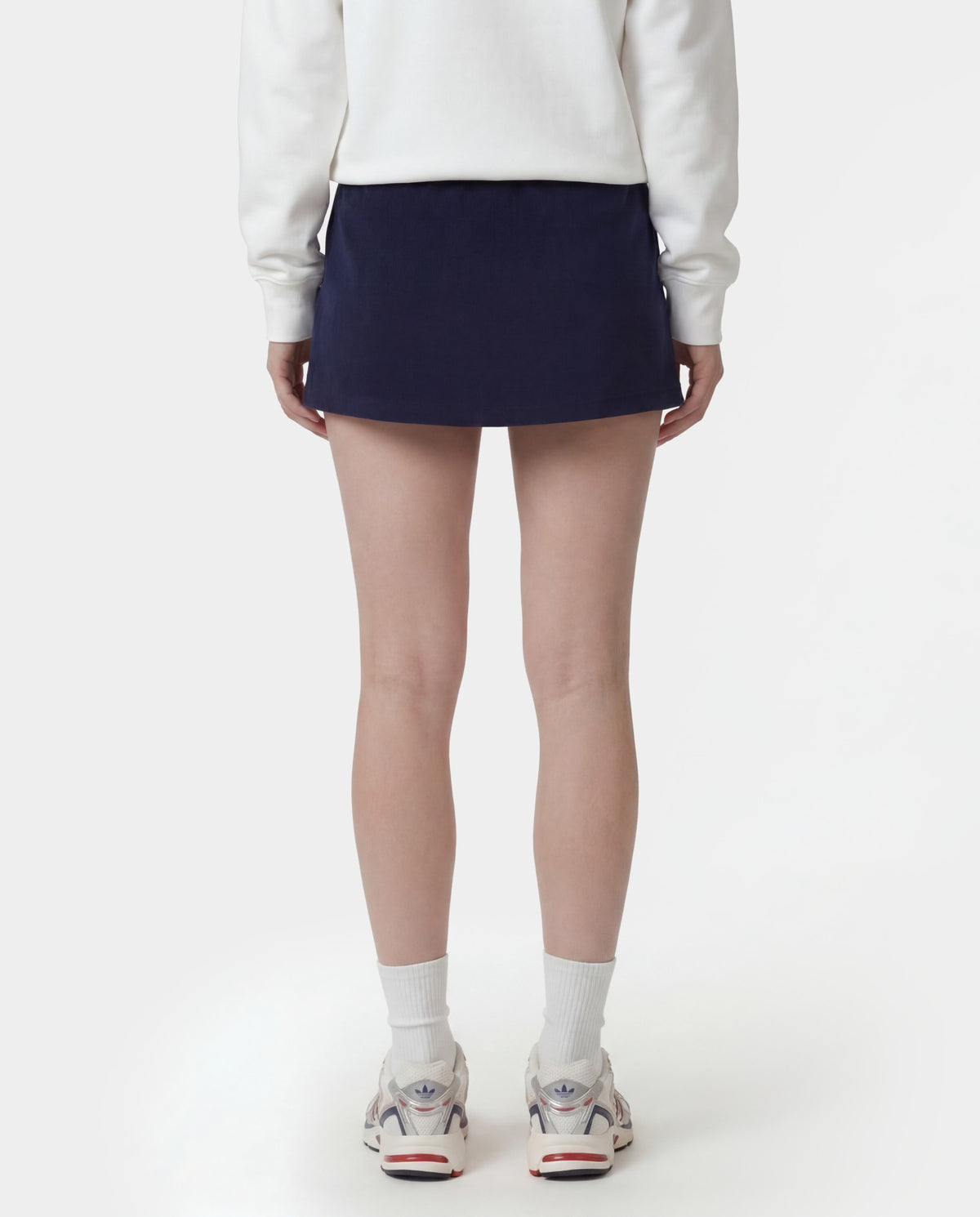 Sporty & Rich Signature Logo Terry Skirt - Dark Navy