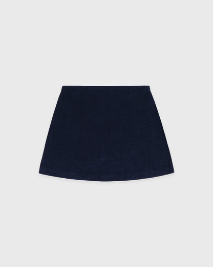 Sporty & Rich Signature Logo Terry Skirt - Dark Navy