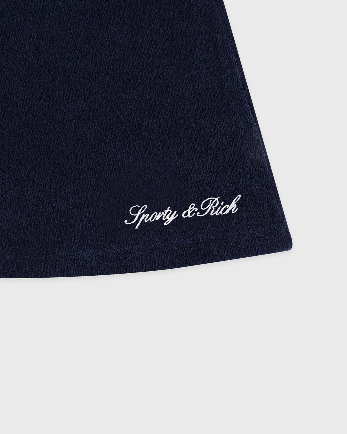 Sporty & Rich Signature Logo Terry Skirt - Dark Navy