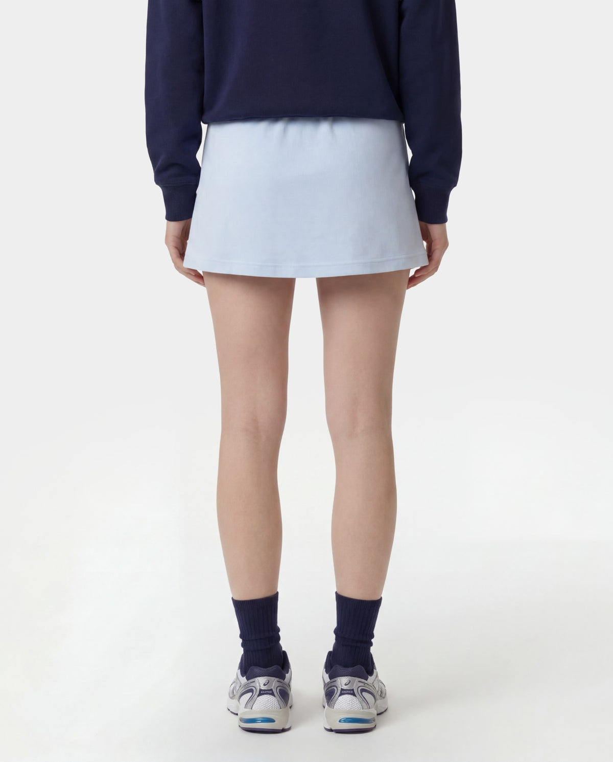 Sporty & Rich Signature Logo Terry Skirt - Ciel