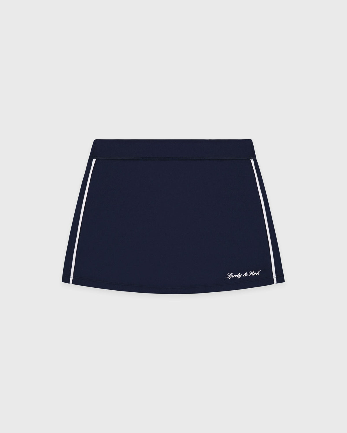Sporty & Rich Signature Logo Court Skirt - Navy/White