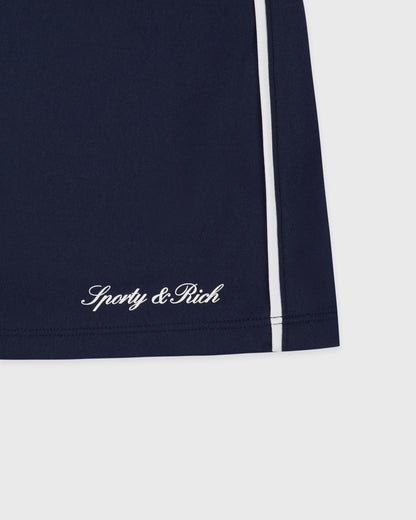 Sporty & Rich Signature Logo Court Skirt - Navy/White
