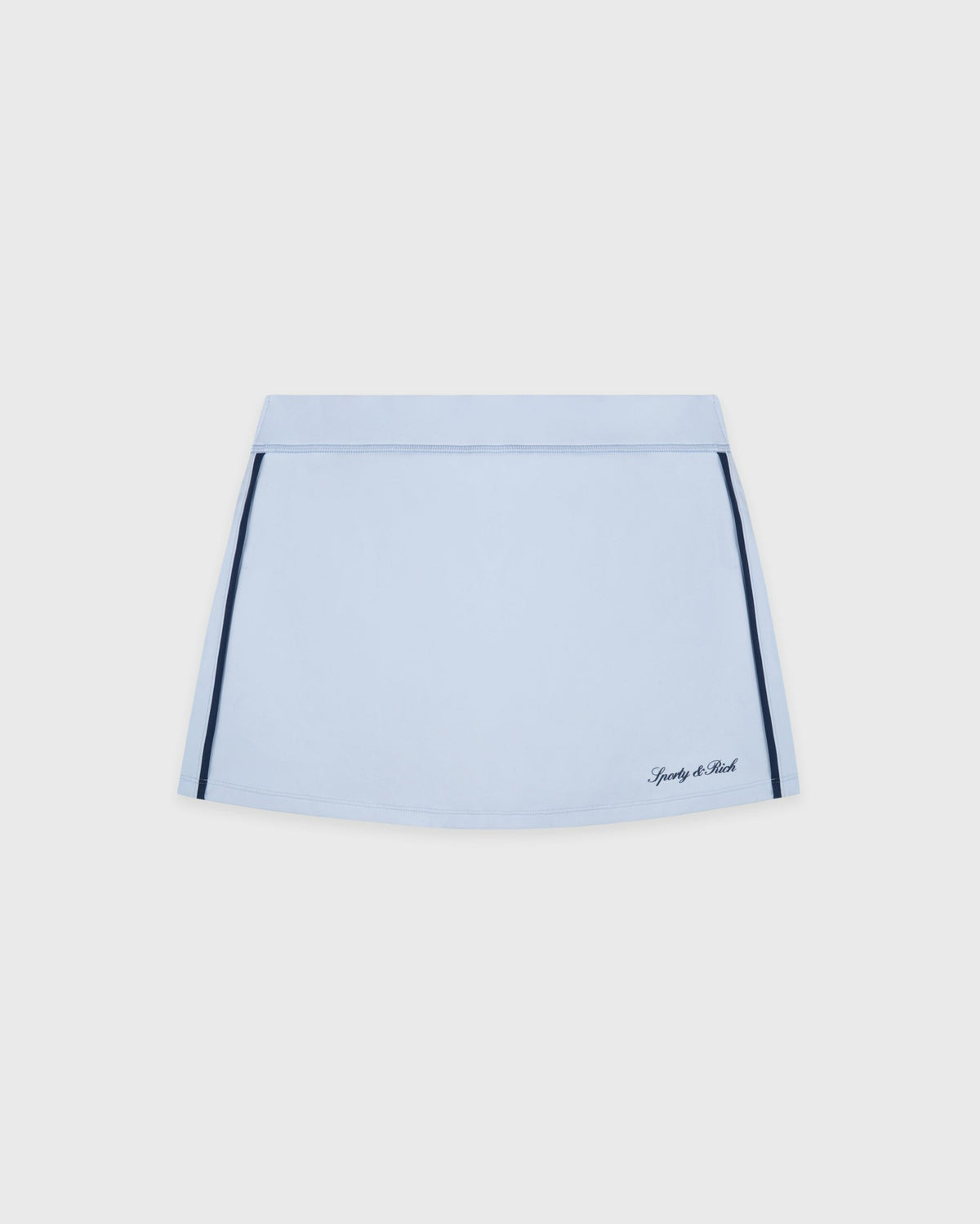 Sporty & Rich Signature Logo Court Skirt - Ciel/Navy