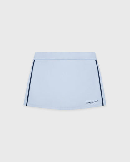 Sporty & Rich Signature Logo Court Skirt - Ciel/Navy