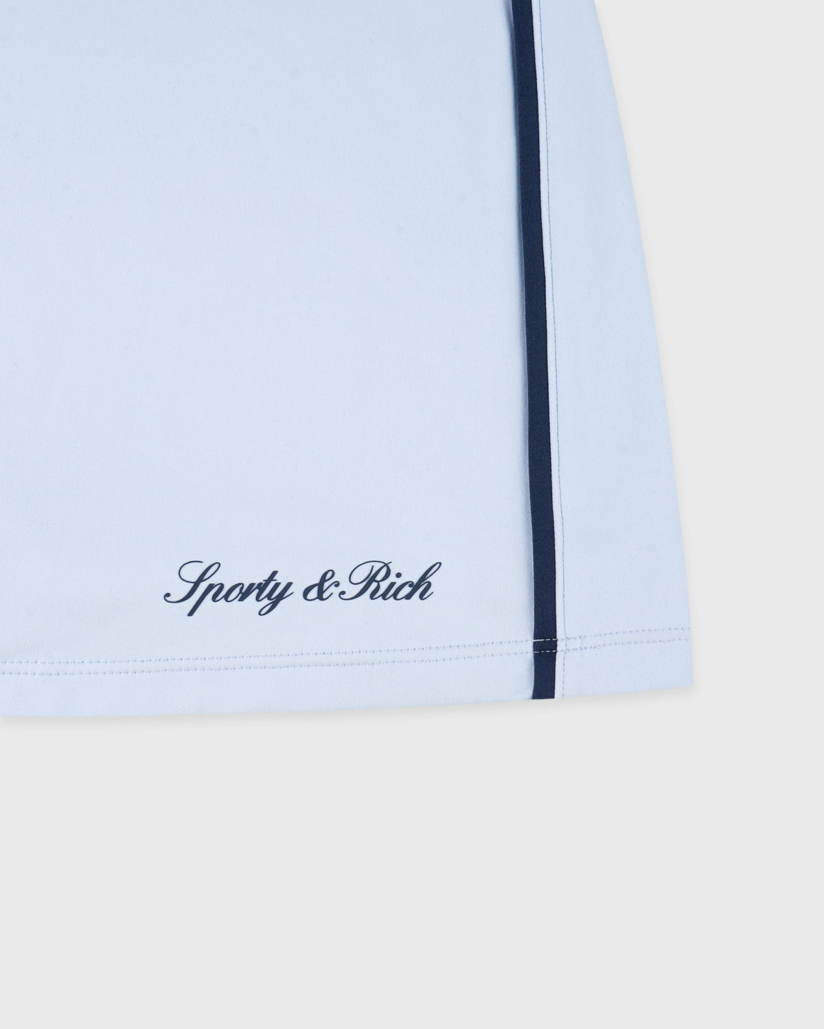 Sporty & Rich Signature Logo Court Skirt - Ciel/Navy