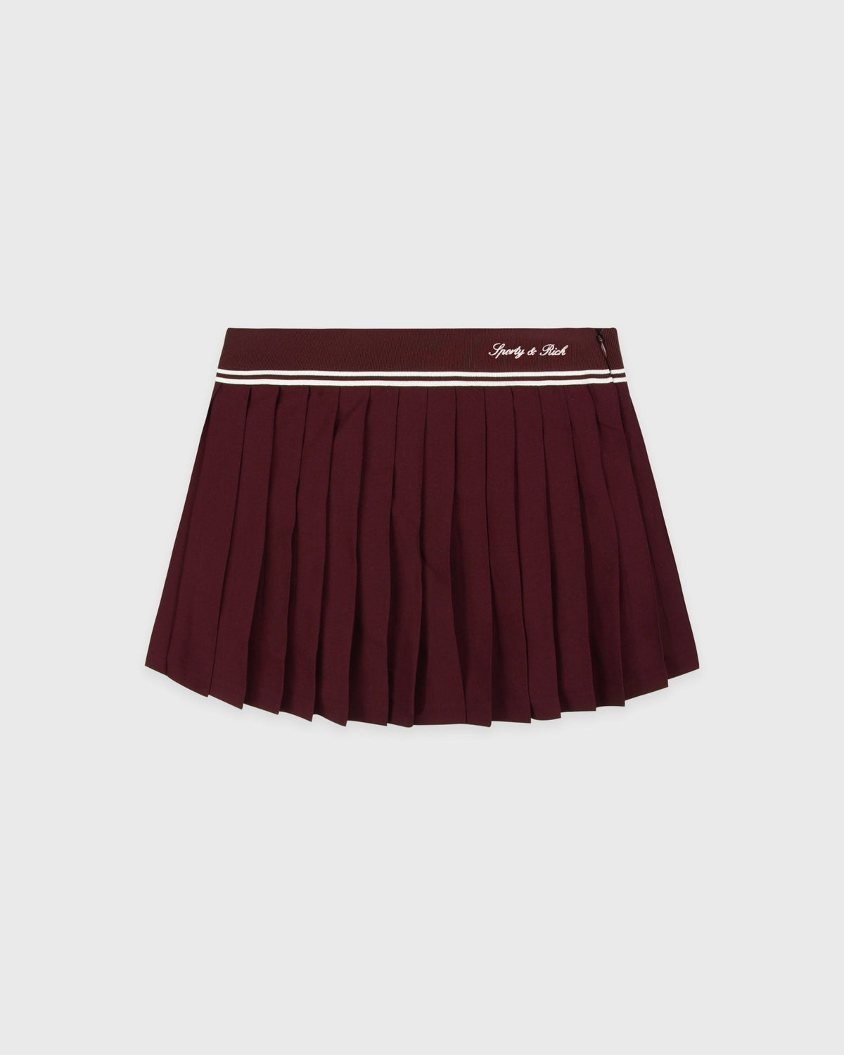 Sporty & Rich Signature Logo Abigail Skirt - Bordeaux/White