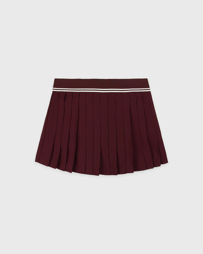 Sporty & Rich Signature Logo Abigail Skirt - Bordeaux/White