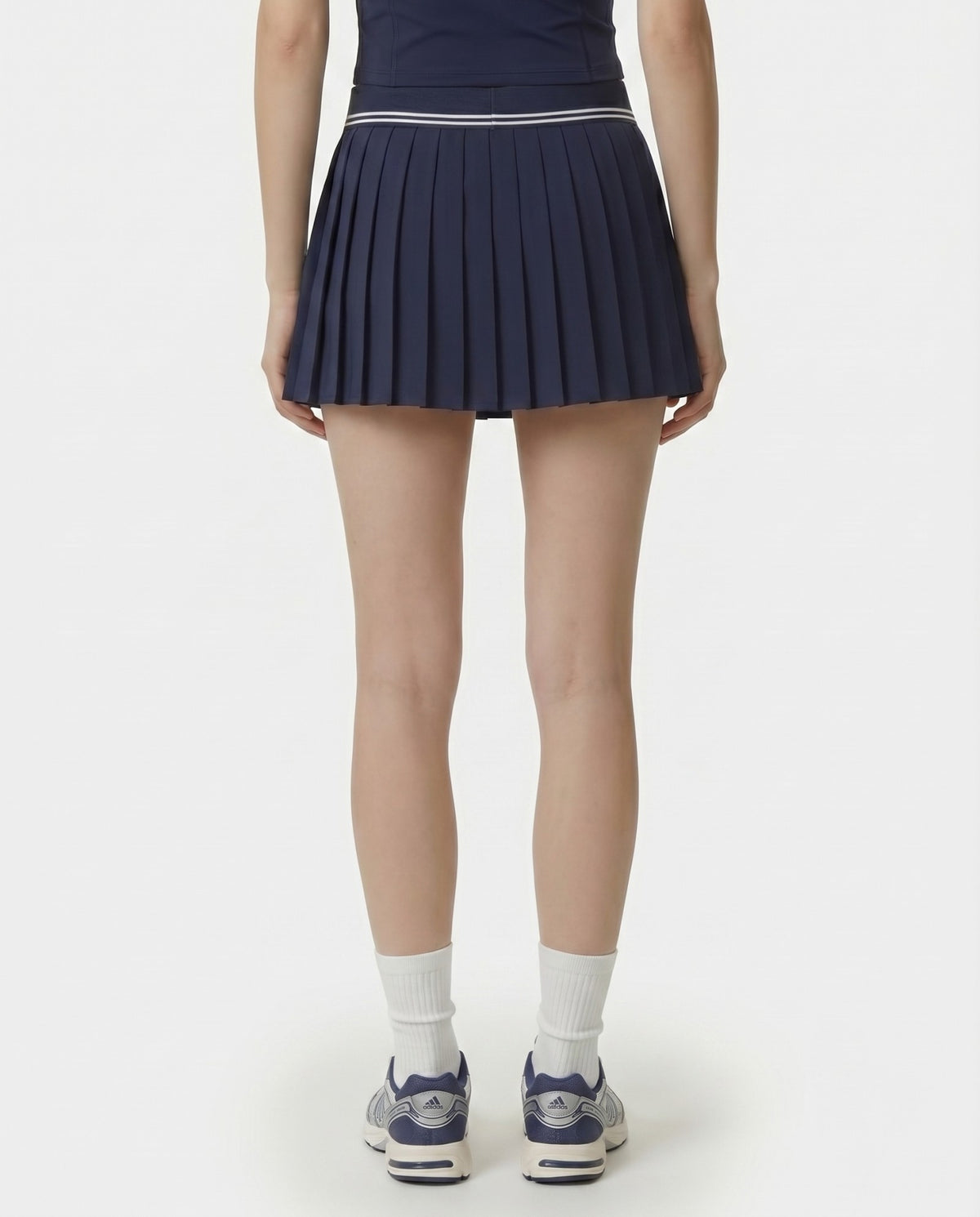 Sporty & Rich Signature Logo Abigail Skirt - Navy/White