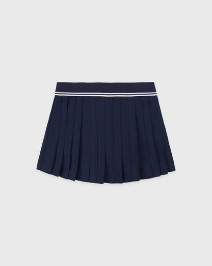 Sporty & Rich Signature Logo Abigail Skirt - Navy/White