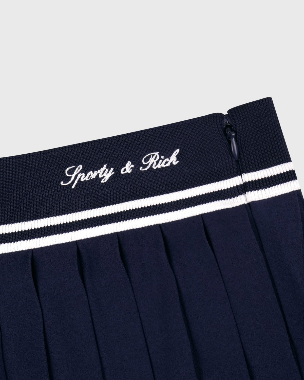 Sporty & Rich Signature Logo Abigail Skirt - Navy/White