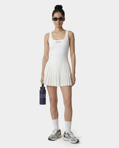 Sporty & Rich Signature Logo Court Dress - White