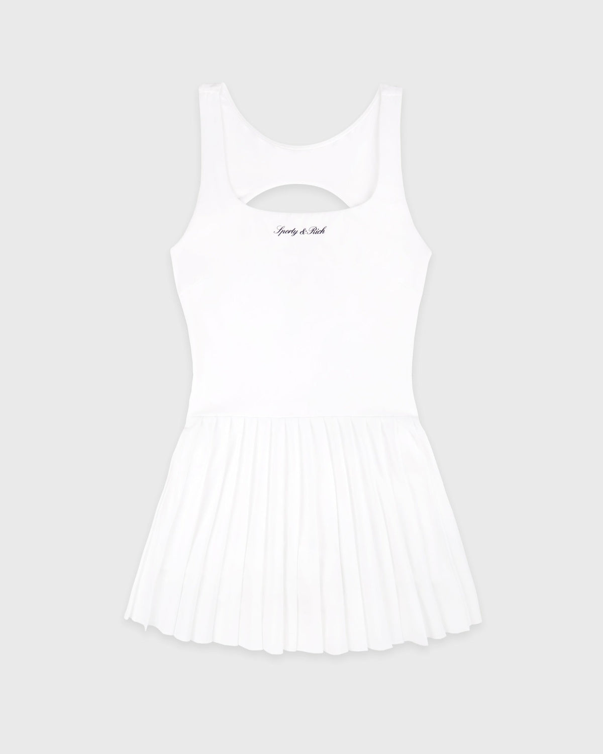 Sporty & Rich Signature Logo Court Dress - White