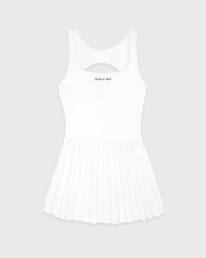 Sporty & Rich Signature Logo Court Dress - White