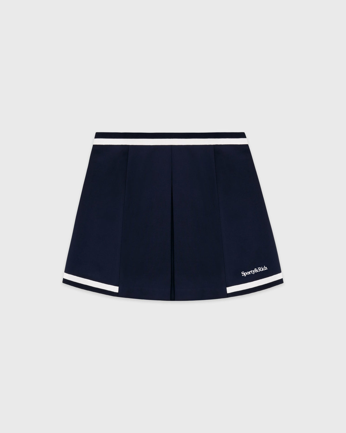 Sporty & Rich Serif Logo Mila Skirt - Navy/White