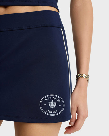 Sporty & Rich Eden Crest Court Skirt - Navy/White